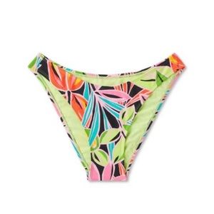 NWT WILD FABLE BIKINI BOTTOM CHEEKY TROPICAL PRINT